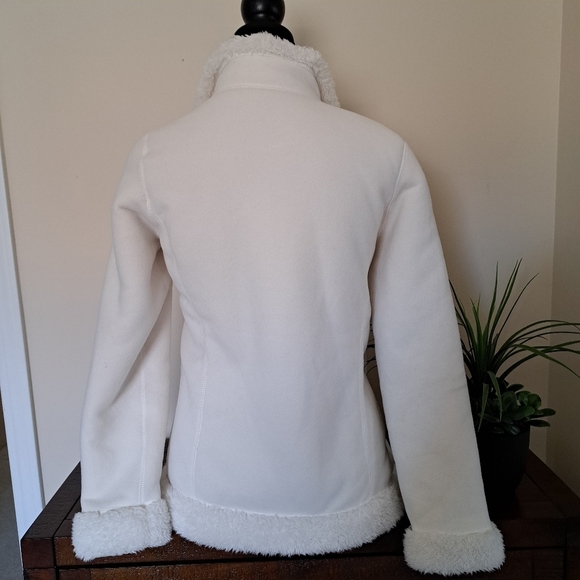 Uniqlo Reversible Jacket Sherpa Fleece Cream Size Small Cozy Neutral Zip Up - Picture 4 of 14
